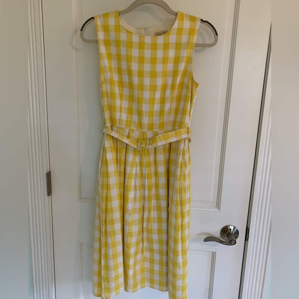 Lindy Bop yellow gingham dress Size Small